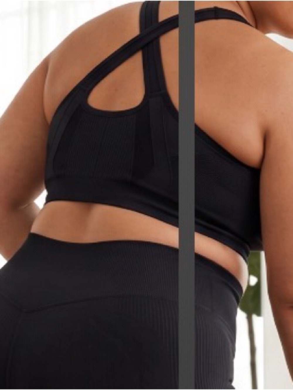 NWOT Plus Size 3x Athletic Works Black Moisture-Wicking Sports Bra